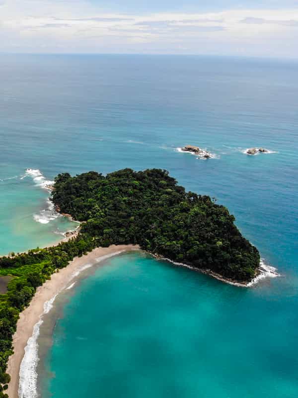 Aerial picture of Manuel Antonio National Park by Costa Rica Unexplored.
